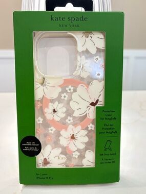 Kate Spade iPhone 15 Pro Case Floral Protective for MagSafe - New in Box